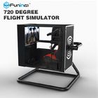 Realtà virtuale di giallo/nera uno giocatore di Flight Simulator con lo schermo a 50 pollici