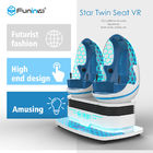 Blu + sedili bianchi del simulatore 2 di 9D VR con i vetri di 3D Deepoon E3