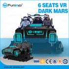La galleria di vendita FuninVR-calda 6 mette l'esperienza a sedere scura di realtà virtuale di VR marzo 3.8KW per il parco di divertimenti