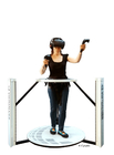 Pedana mobile di realtà virtuale del parco di divertimenti che spara al camminatore di Walker Simulator VR