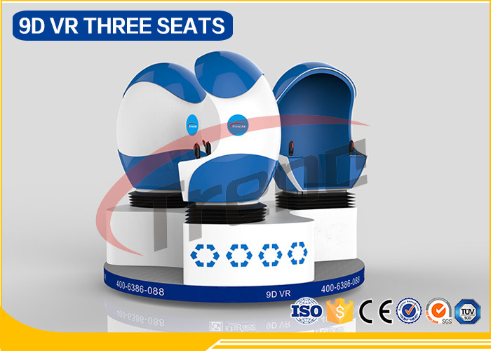 L'uovo della capsula di spazio ha modellato il simulatore tre Seat di 9D VR con i vetri del HQ VR