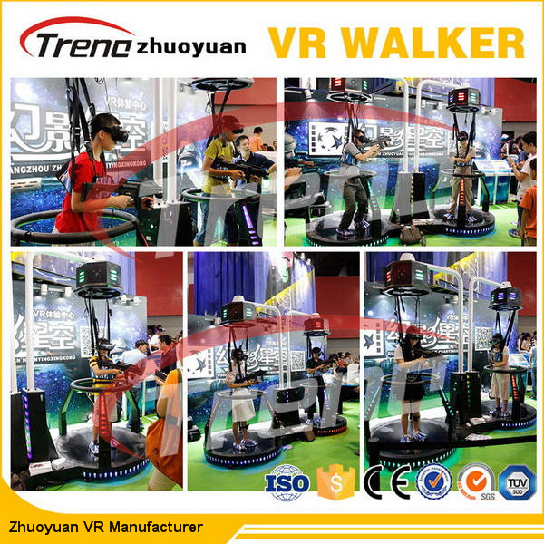 Giochi liberi della fucilazione di realtà virtuale della pedana mobile nera del simulatore VR per il centro commerciale
