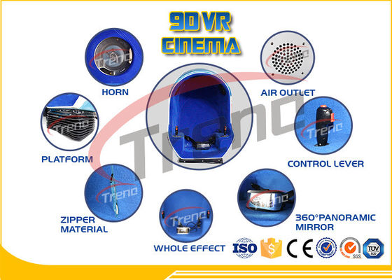 Giro a piena vista 2 Seat del cinema di realtà virtuale 9D con una piattaforma girante da 360 gradi