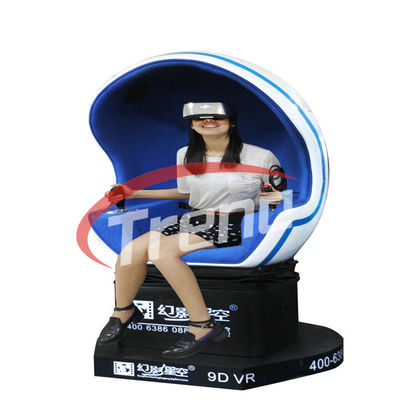 2 cinema di realtà virtuale della macchina 9D dell'uovo delle montagne russe del giocatore con un film da 360 gradi