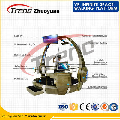 Simulatore dinamico del mondo virtuale del camminatore del parco a tema nero con gli effetti dinamici