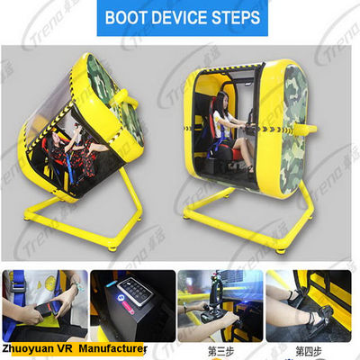 Parco di divertimenti un giallo VR Flight Simulator di 720 gradi con i vetri di HTC 220 volt