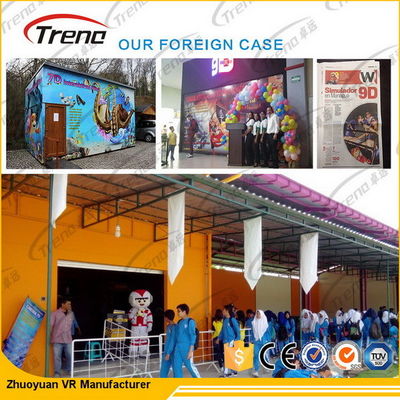 Realtà virtuale del cinema di effetti speciali 5d che guida simulatore per il parco a tema