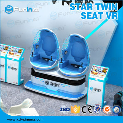 Treno di elettronica di 2 dei giocatori 9D VR del simulatore delle montagne russe giochi dei bambini