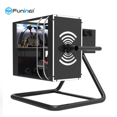 Attrezzatura all'aperto del parco di divertimenti di realtà virtuale della cabina di pilotaggio nera di Flight Simulator