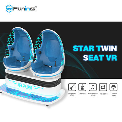 2 cinema di realtà virtuale dei sedili 9D con effetto di spazzata della gamba della sedia dell'UOVO