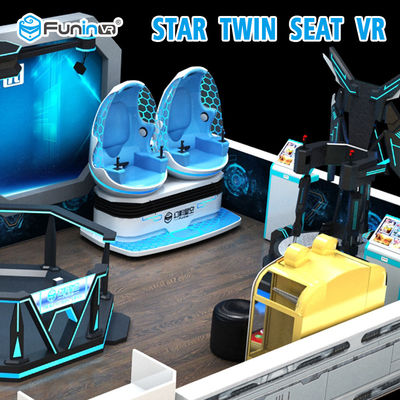 2 cinema di realtà virtuale dei sedili 9D con effetto di spazzata della gamba della sedia dell'UOVO