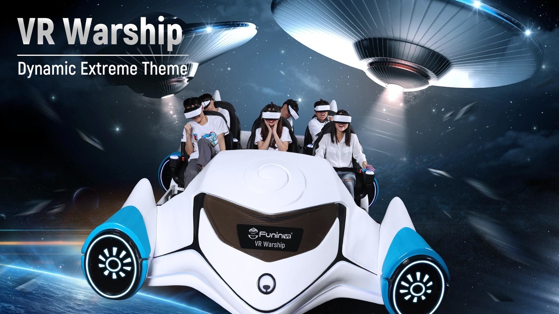 6 il parco del trampolino della nave da guerra dei giocatori VR avverte la realtà virtuale eccitante Arcade Theme Park
