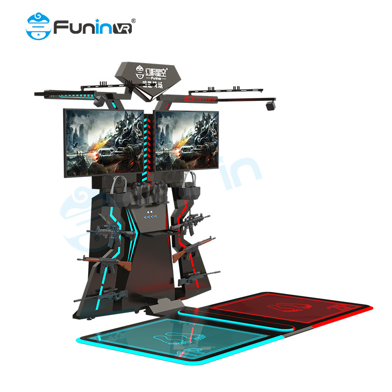 Vivi l'emozione di 9D Walker Shooting Simulator con audio surround e headset VR