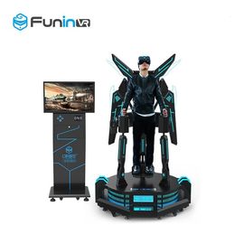 macchina volante del gioco del simulatore 2.0kw+200 chilogrammo VR 360 del cinema di volo di 1260*1260*2450mm 9D VR Eagle per il parco di divertimenti