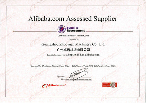 La Cina Zhuoyuan Co.,Ltd Certificazioni